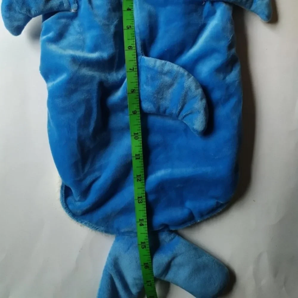 Shark costume for small dogs blue size XL
